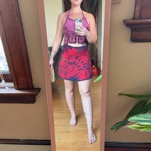 Tiè-dye mini skirt